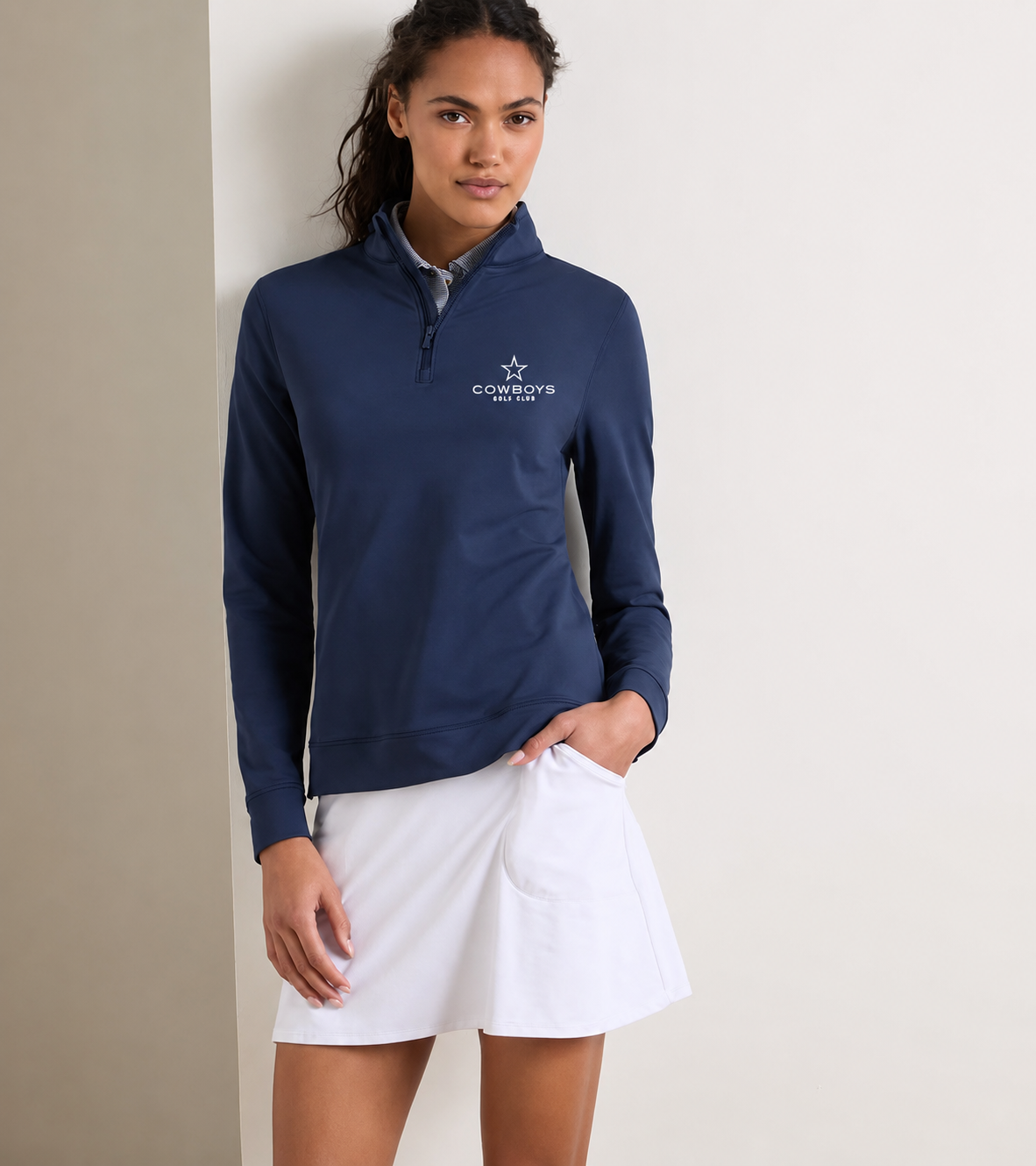 Women's Essential Perth Quarter Zip - Navy