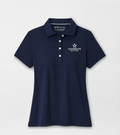 Women's Short Sleeve Button Polo - Navy