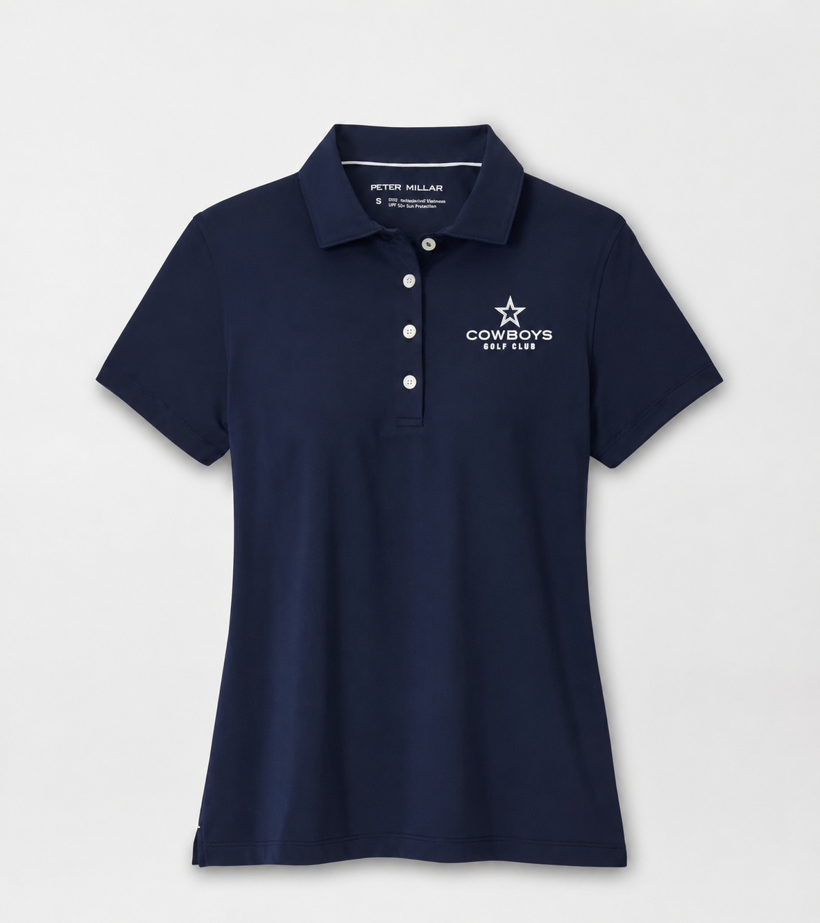 Women's Short Sleeve Button Polo - Navy