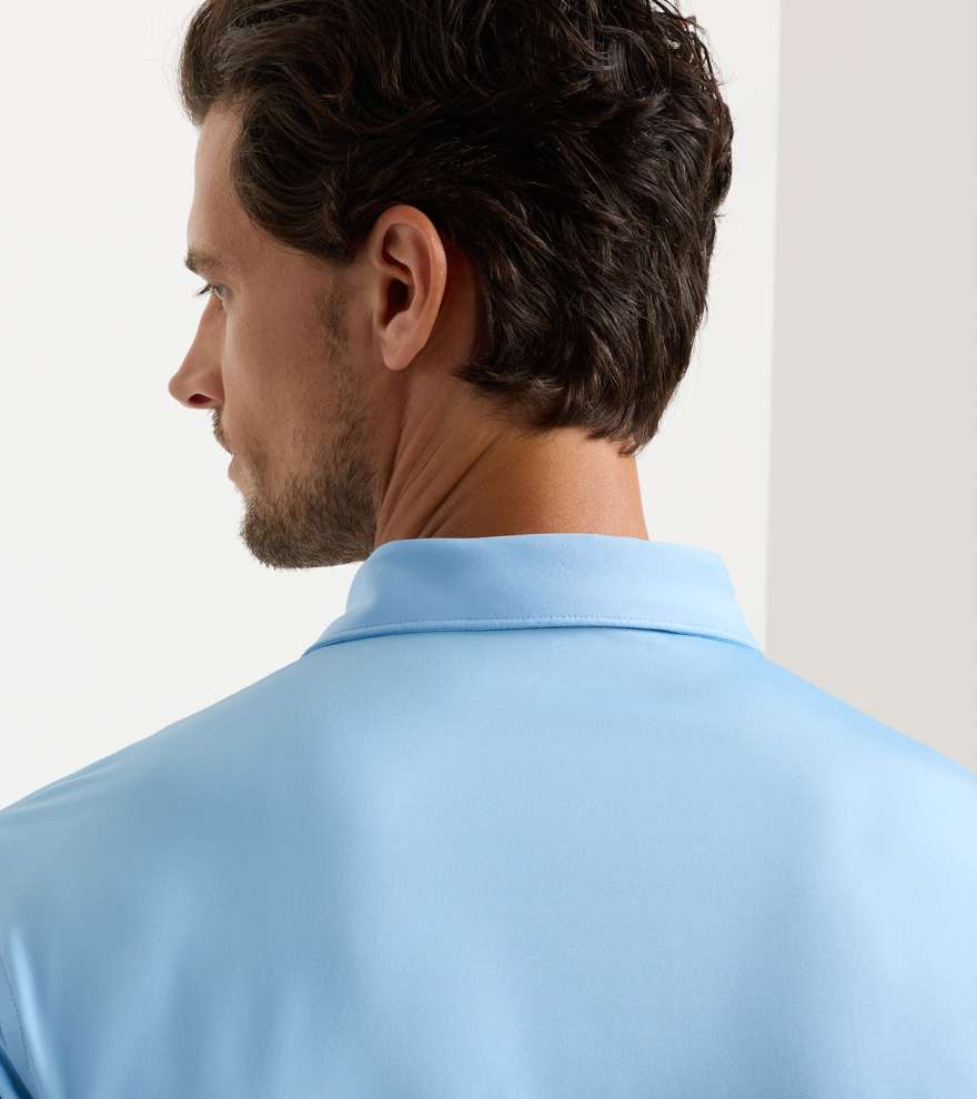Men's Solid Performance Jersey Polo - Cottage Blue