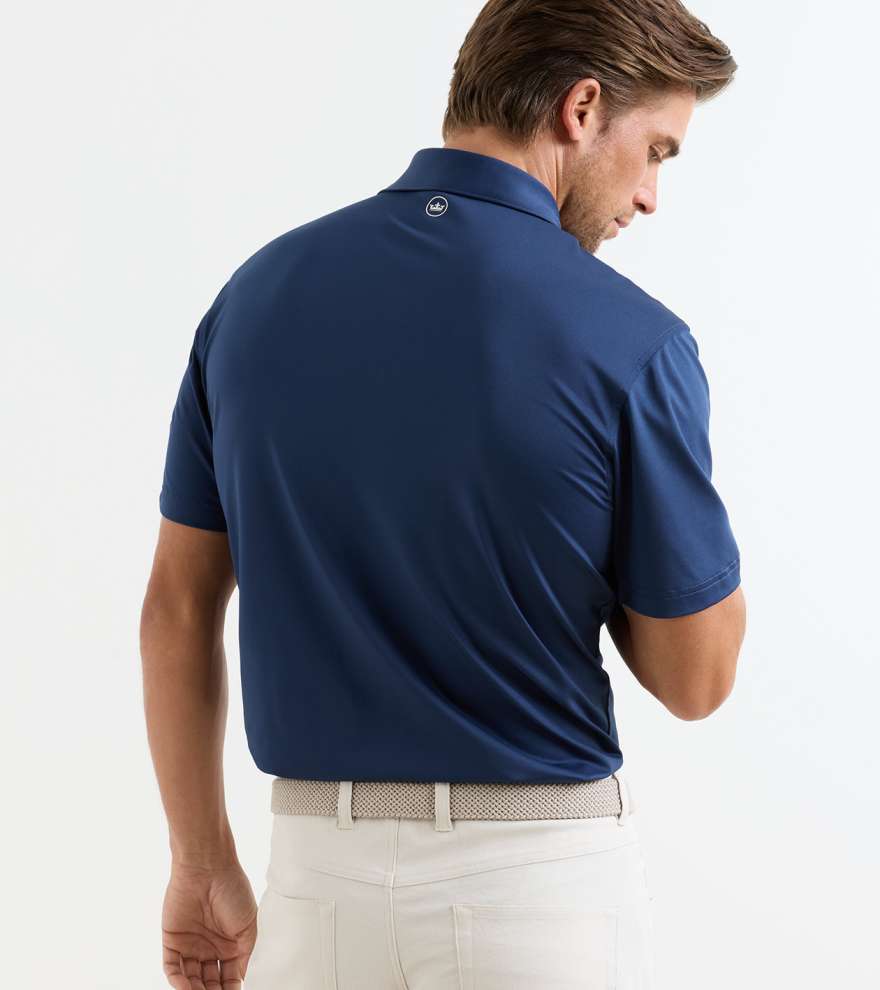Men's Solid Performance Jersey Polo - Navy