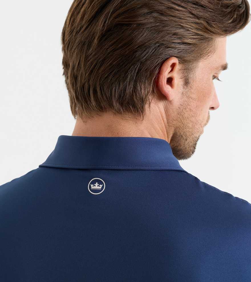 Men's Solid Performance Jersey Polo - Navy