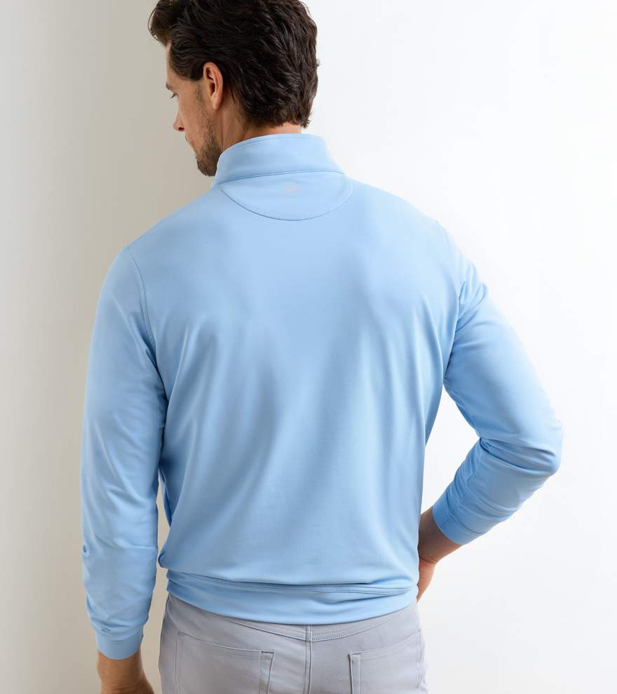 Men's Perth Performance Quarter Zip - Cottage Blue