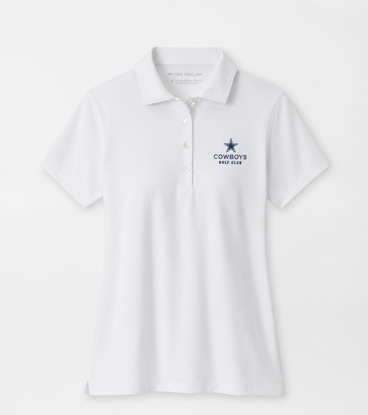 Women's Short Sleeve Button Polo - White