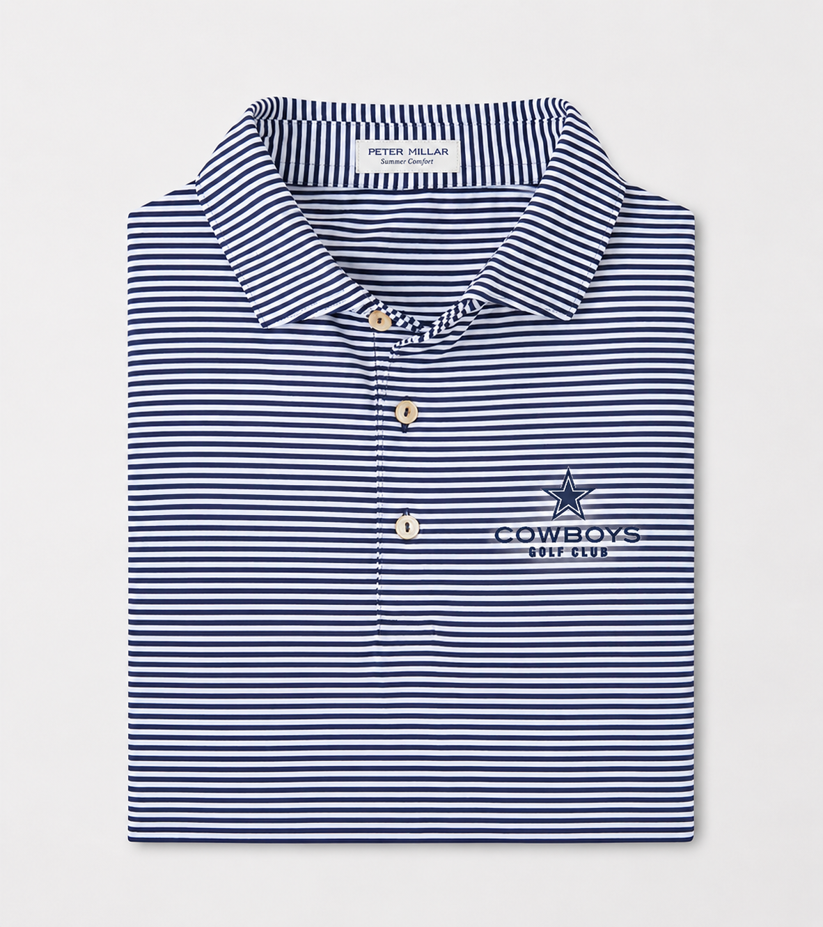 Men's Hales Performance Jersey Polo - Striped Navy