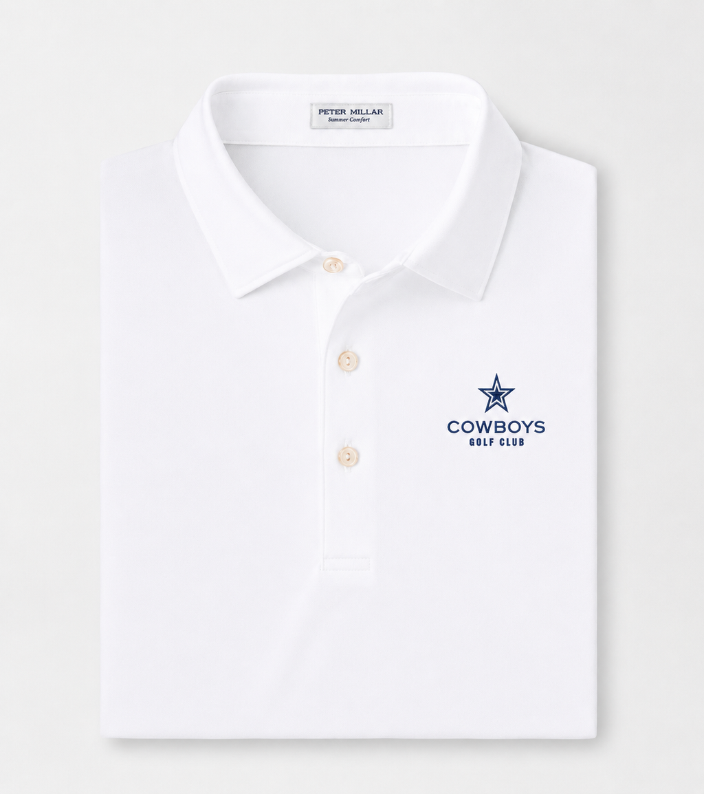 Men's Solid Performance Jersey Polo - White