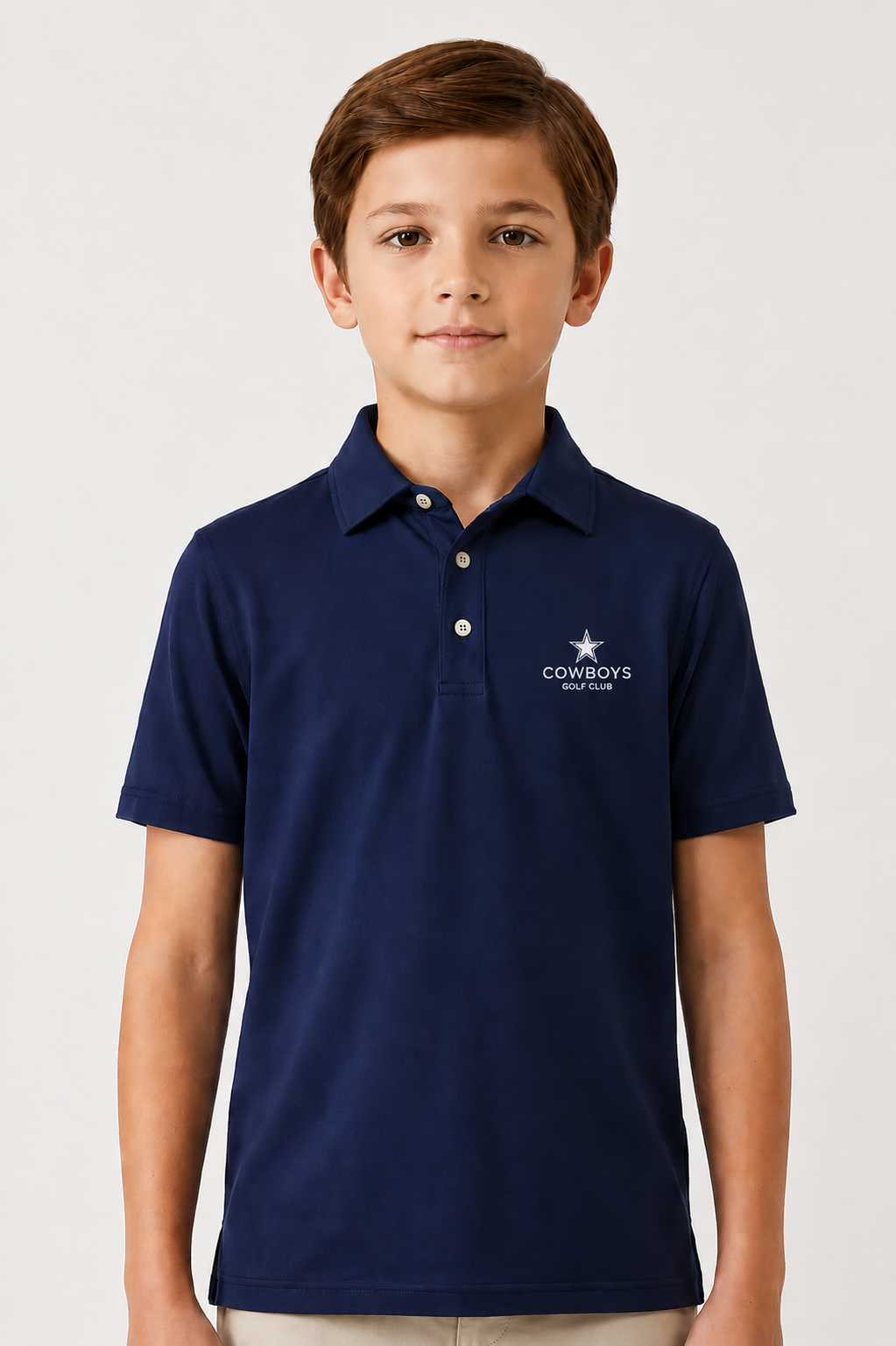 Youth Solid Performance Polo - Navy